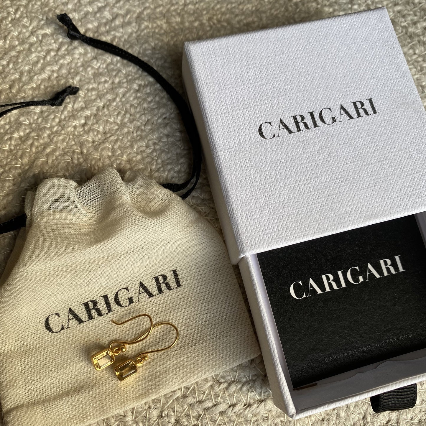 Citrine Earrings | 18k Gold Plated | Dangle Earrings