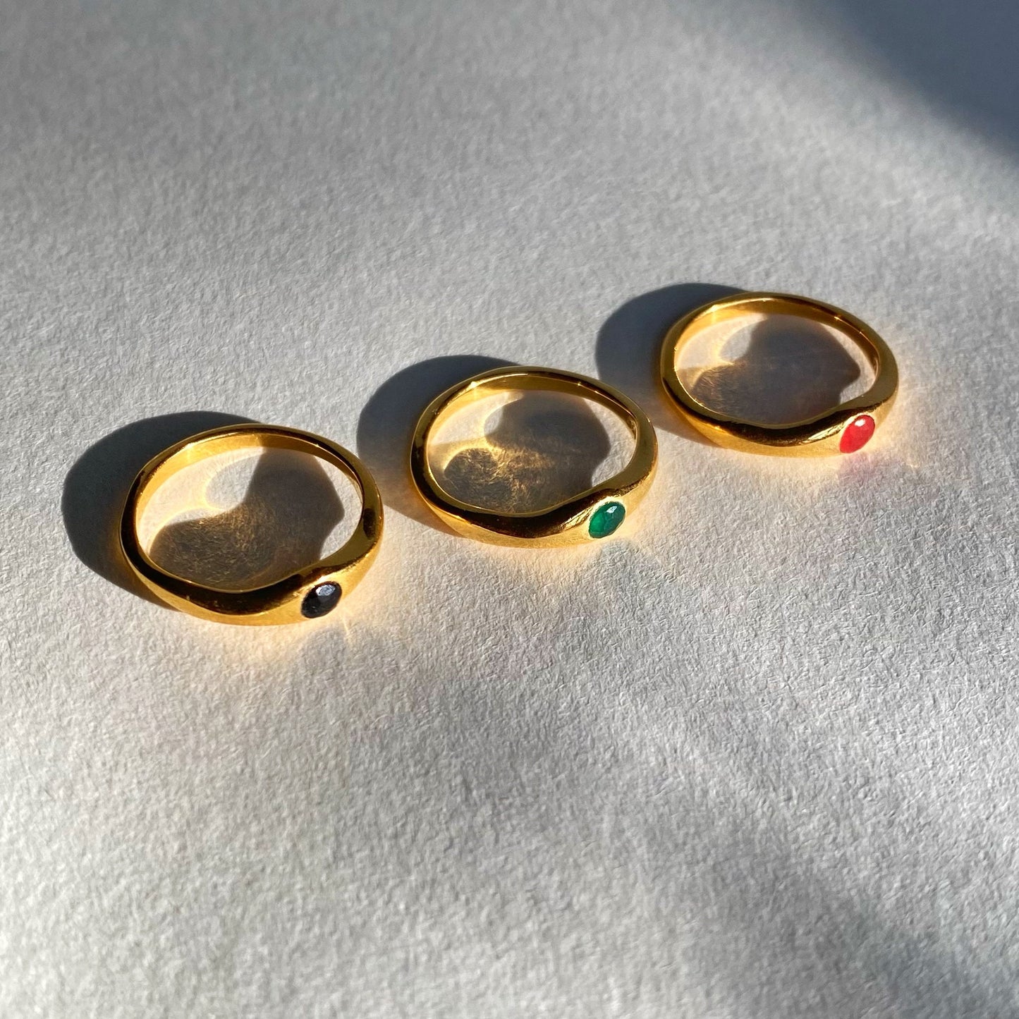 Red Jade Ring | Spotlight Gemstone | 18K Gold Plated