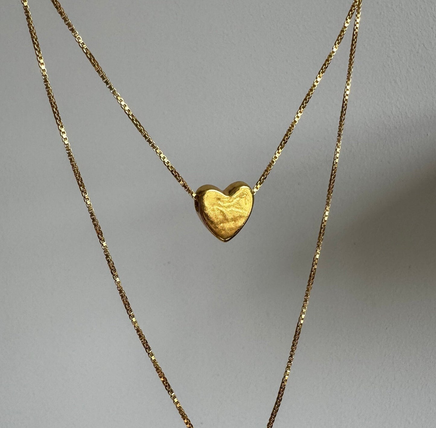 Gold Heart Necklace | Heart Pendant | 18K Gold Plated