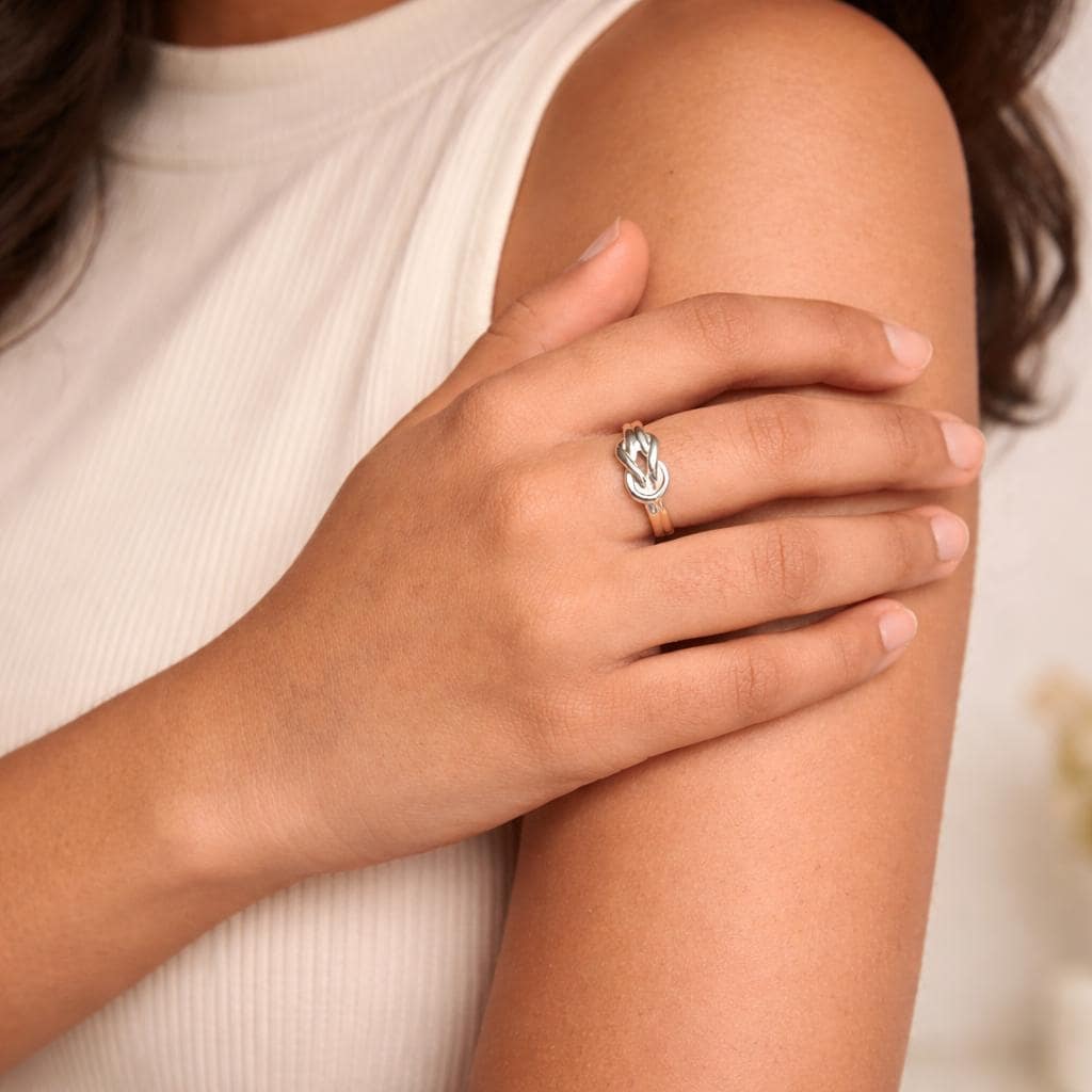 Silver Lucky Knot Ring  | Sterling Silver | Stacking Ring