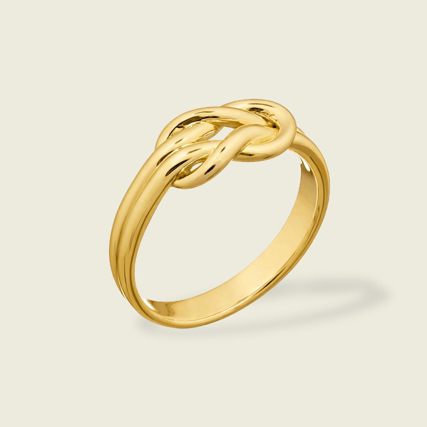 Gold Lucky Knot Ring  | 18K Gold Plated | Stacking Ring
