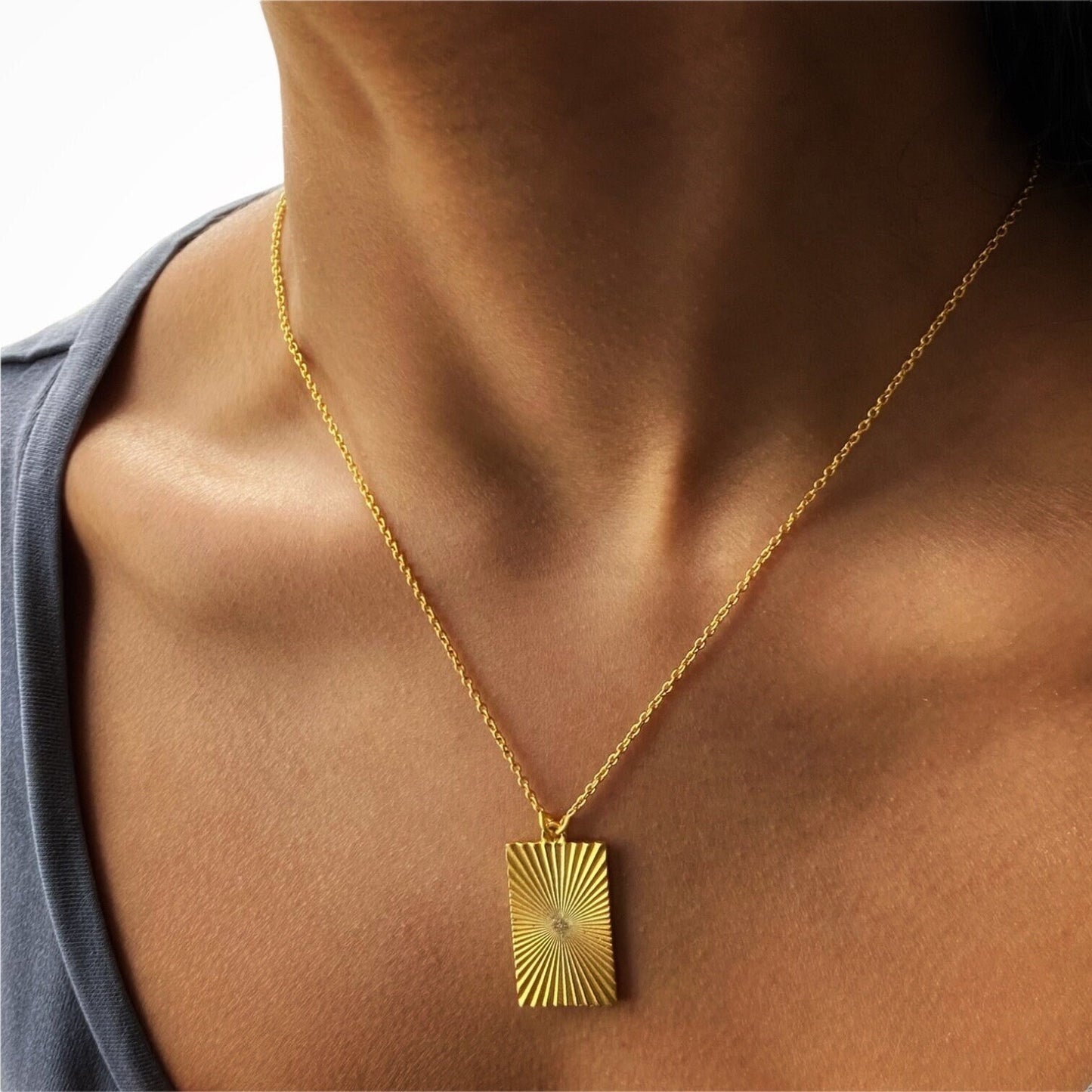 Illusion Pendant Necklace | 18K Gold Plated