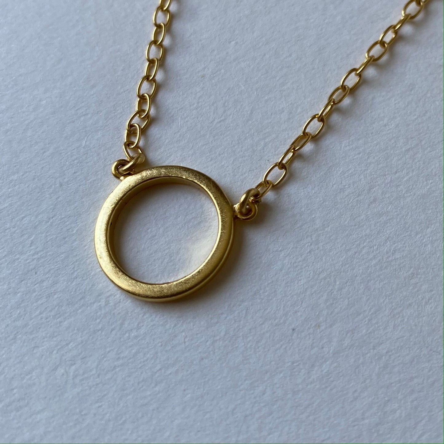 Ring Pendant Necklace | 18K Gold Plated