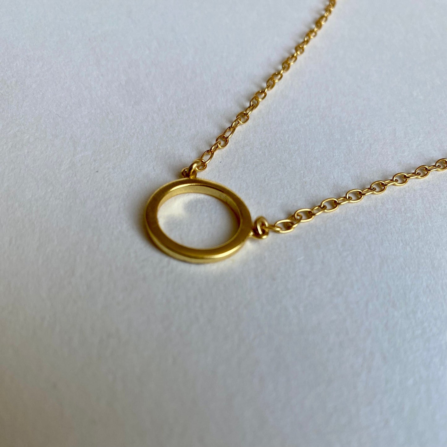 Ring Pendant Necklace | 18K Gold Plated