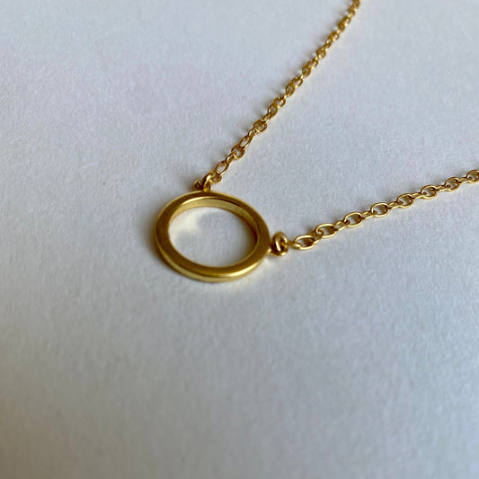 Ring Pendant Necklace | 18K Gold Plated