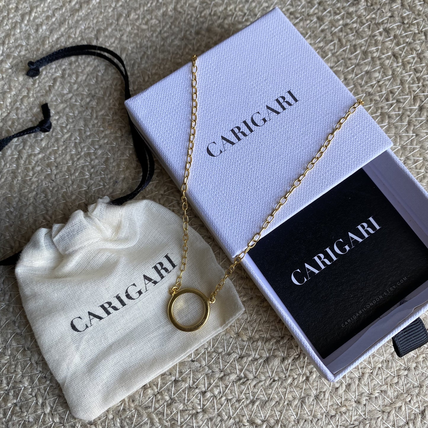 Ring Pendant Necklace | 18K Gold Plated