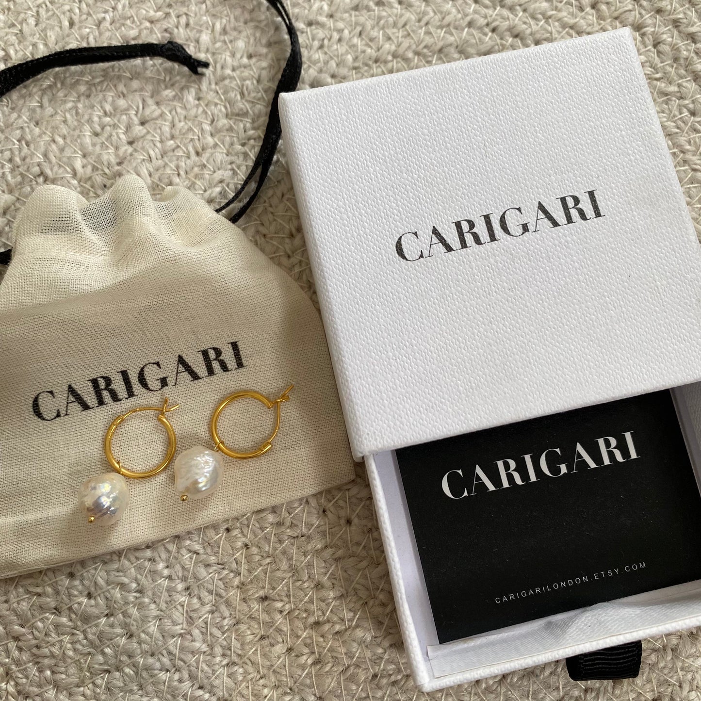 Natural Pearl Earrings | 18K Gold Plated | Huggie Hoop Earrings