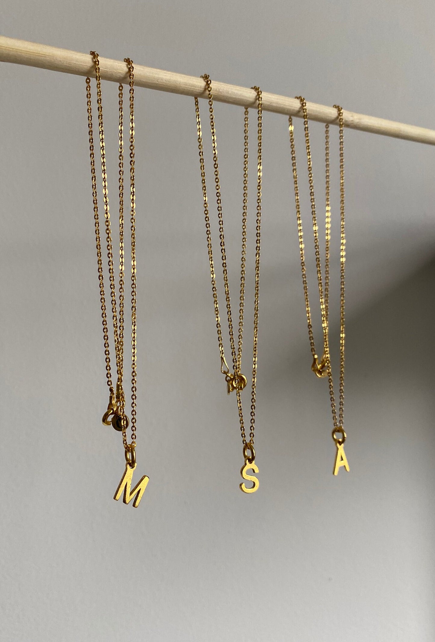 Initial Necklace | Letter Pendant | 18K Gold Plated