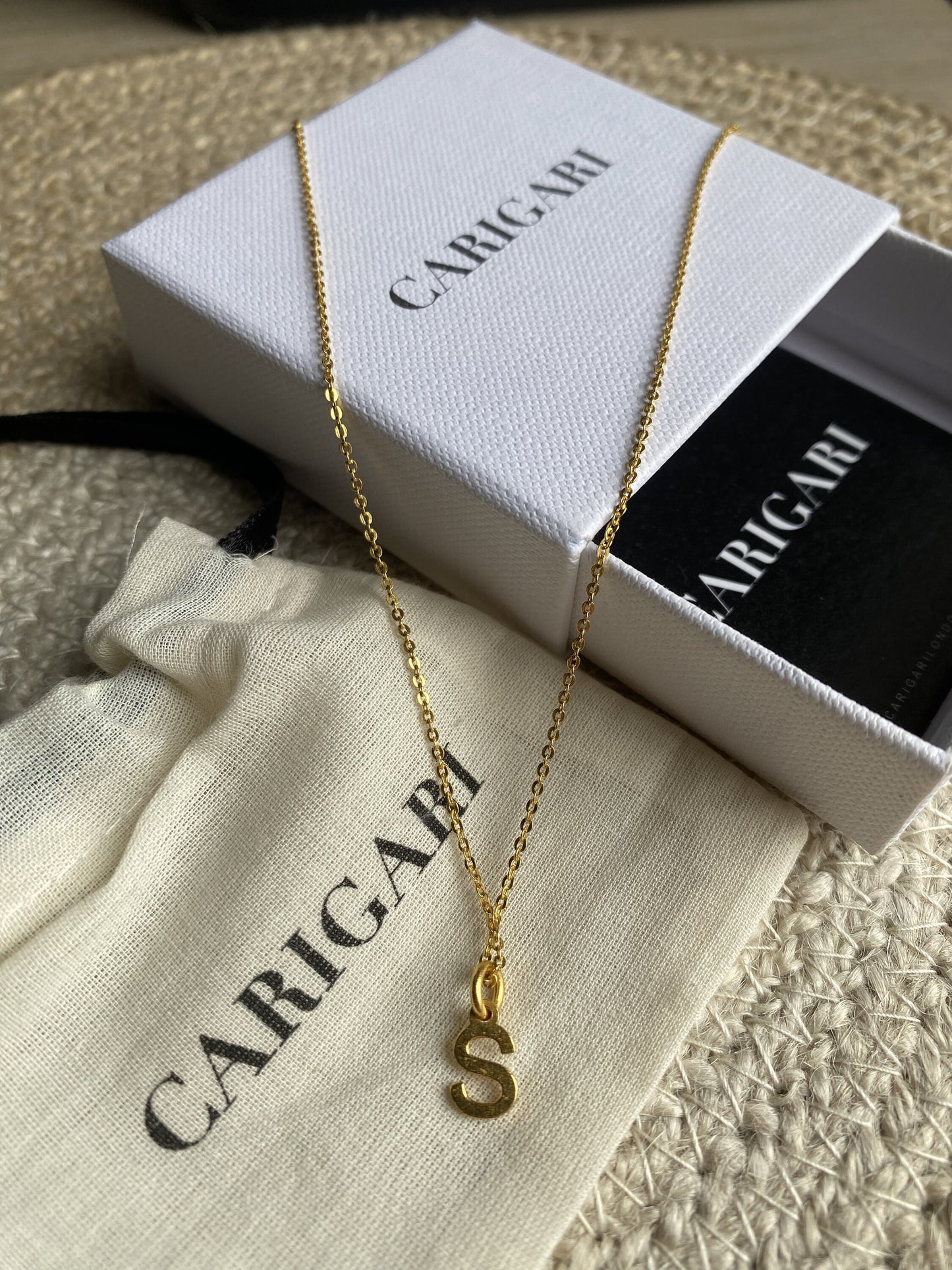 Initial Necklace | Letter Pendant | 18K Gold Plated