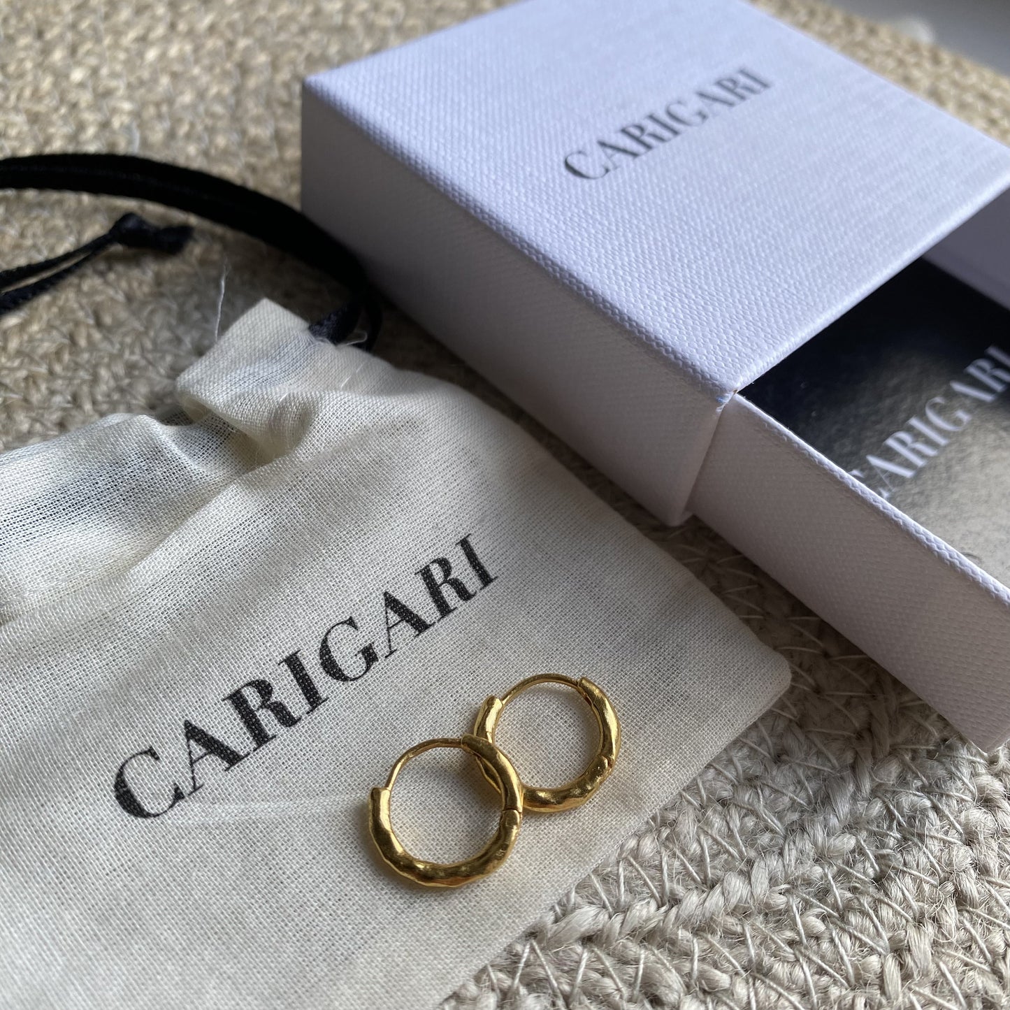 Gold Molten Huggies | 18k Gold Plated | Huggie Hoop Earrings